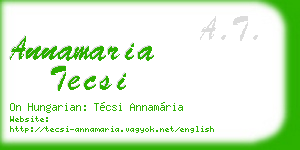 annamaria tecsi business card