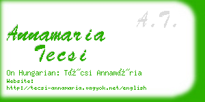 annamaria tecsi business card